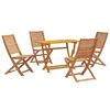 vidaXL Garten Essgruppe 5 stk. Braun Massivholz Akazie