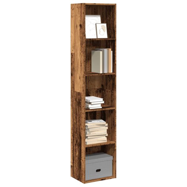 vidaXL B&uuml;cherregal Altholz-Optik 40x30x189 cm Holzwerkstoff