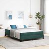 vidaXL Boxspringbett mit Matratze Dunkelgr&uuml;n 160 x 210 cm Stoff
