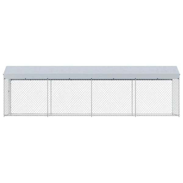 vidaXL Outdoor-Hundezwinger mit &Uuml;berdachung 760x190x225 cm