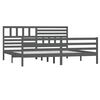 vidaXL Massivholzbett Grau 200x200 cm