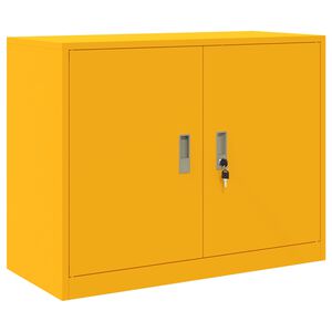 vidaXL Aufbewahrungsschrank Senfgelb 90 x 40 x 70 cm Stahl