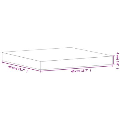 vidaXL Tischplatte 40x40x4 cm Quadratisch Massivholz Buche