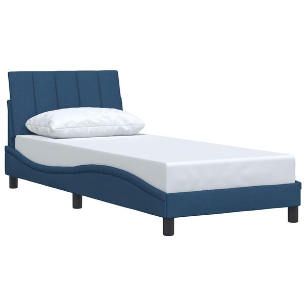vidaXL Bettgestell ohne Matratze "Hanko" Blau 90x200 cm Stoff
