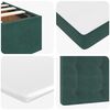 vidaXL Ottoman-Bett mit Matratzen & LEDs Dunkelgr&uuml;n 120x200 cm Samt