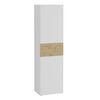 FMD Kleiderschrank mit 2 T&uuml;ren 54,5x41,7x199,1 cm Wei&szlig; & Artisan-Eiche