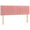 vidaXL Boxspringbett mit Matratze & LED Rosa 140x190 cm Samt