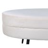 Venture Home Ottomane Otto 100x40x41 cm Samt Cremewei&szlig;