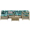 vidaXL 7-tlg. Garten-Lounge-Set mit Kissen Impr&auml;gniertes Kiefernholz