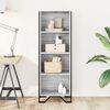 vidaXL B&uuml;cherregal Grau Sonoma 50x31x137,5 cm Holzwerkstoff