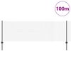 vidaXL Zaun mit Pfosten Grau 0,8 x 100 m Stahl und PVC