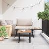 vidaXL Gartensofa-set 2 pcs Taupe Stahl