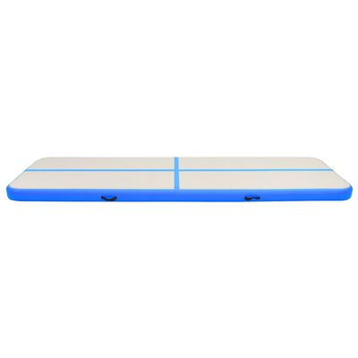 vidaXL Aufblasbare Gymnastikmatte mit Pumpe 600x100x20 cm PVC Blau
