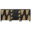 vidaXL Badezimmerschrank-Set mit Regal 3 pcs Schwarz 180 x 33 x 75 cm