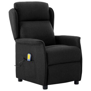 vidaXL Massagesessel mit Kissen Schwarz 93,5 x 67,5 x 101,5 cm Stoff