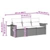 vidaXL 3-tlg. Garten-Sofagarnitur mit Kissen Hellgrau Poly Rattan