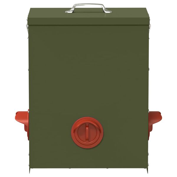 vidaXL H&uuml;hnerf&uuml;tterer Olive Gr&uuml;n 32,5 x 20,5 x 43 cm