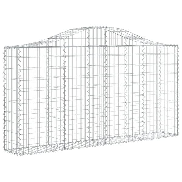 vidaXL Gabionen mit Hochbogen 40Stk. 200x30x100/120cm Verzinktes Eisen