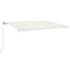 vidaXL Markise Manuell Einziehbar 500x350 cm Creme
