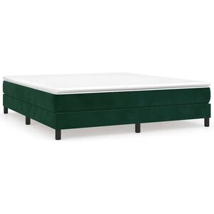 vidaXL Boxspringbettgestell Dunkelgr&uuml;n 180x200 cm Samt