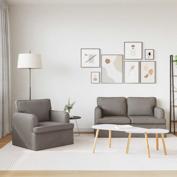 vidaXL Sofa 2 pcs Taupe