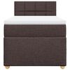 vidaXL Boxspringbett mit Matratze Dunkelbraun 80x200 cm Stoff