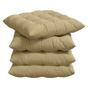 vidaXL Sitzkissen 4 stk. Cordstoff Grau-Gr&uuml;n 40 x 40 x 6 cm