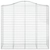 vidaXL Gabionen mit Hochbogen 9 Stk. 200x50x180/200cm Verzinktes Eisen