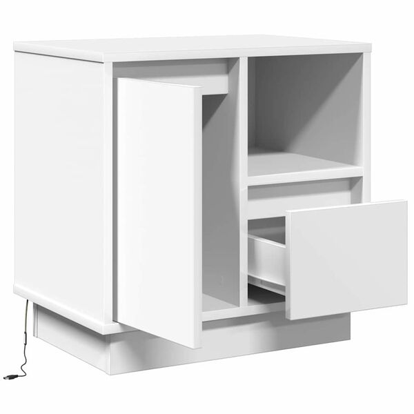 vidaXL Nachttisch mit Schubladen Wei&szlig; 50 x 34,5 x 50 cm Holzwerkstoff