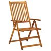 vidaXL Klappbare Gartenst&uuml;hle 3 Stk. mit Auflagen Massivholz Akazie