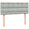 vidaXL Boxspringbett mit Matratze & LED Hellgrau 120x220 cm Samt