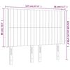 vidaXL LED Kopfteil Schwarz 147x16x118/128 cm Stoff
