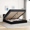 vidaXL Ottoman-Bett mit Matratze Schwarz 200x200 cm Samt