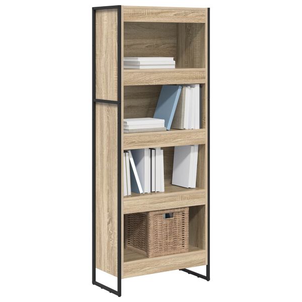 vidaXL B&uuml;cherregal Sonoma 80 x 30 x 155 cm Holzwerkstoff