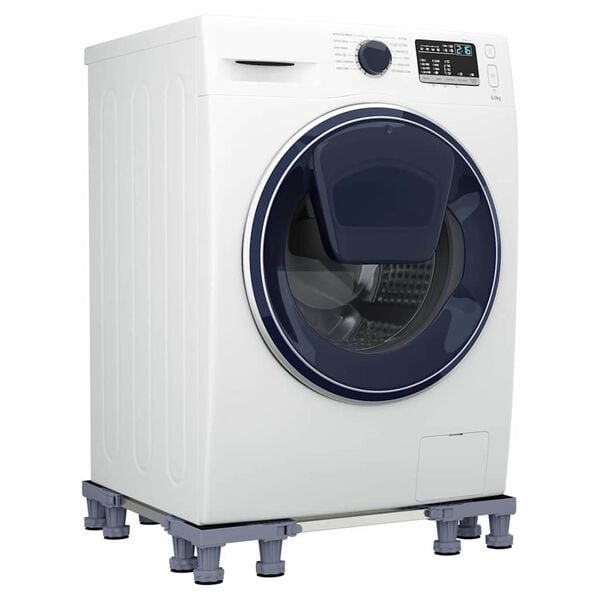 vidaXL Waschmaschinensockel Grau 67 x 67 x 12 cm Edelstahl