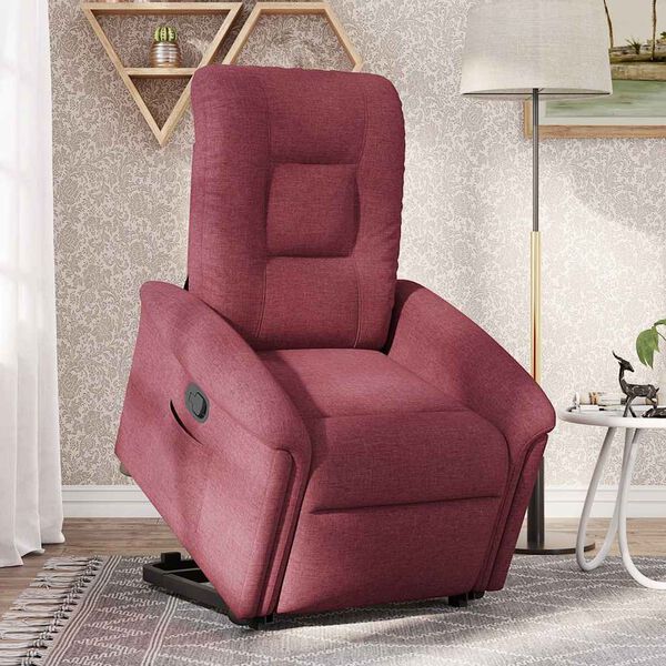 vidaXL Relaxsessel mit Aufstehhilfe Weinrot Stoff