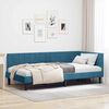 vidaXL Eckbettgestell mit Kopfteil Blau 100 cm x 200 cm Samt