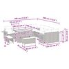 vidaXL Gartensofa-set mit Kissen 17 pcs Grau Poly-Rattan
