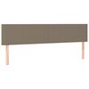 vidaXL Boxspringbett mit Matratze & LED Taupe 200x200 cm Stoff