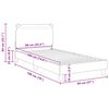 vidaXL Kinderbettgestell mit Kopfteil Dunkelgrau 90 x 190 cm Stoff