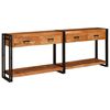 vidaXL Konsolen-Tische 2 stk. Braun 200 x 33 x 75 cm Massivholz Akazie