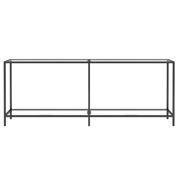 vidaXL Konsolentisch Transparent 200x35x75,5 cm Hartglas