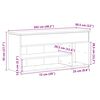 vidaXL Schuhbank Räuchereiche 102x30,5x45 cm Holzwerkstoff