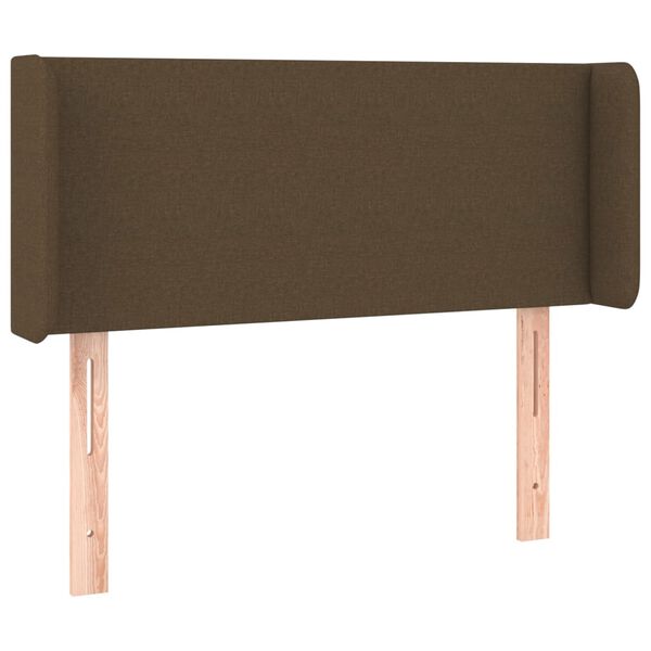 vidaXL Kopfteil mit Ohren Dunkelbraun 93x16x78/88 cm Stoff