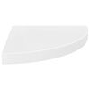 vidaXL Eck-Schweberegale 4 Stk. Hochglanz-Wei&szlig; 35x35x3,8 cm MDF