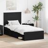 vidaXL Bettrahmen Schwarz 100 x 200 cm Massives Kiefernholz