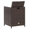 vidaXL 9-tlg. Garten-Essgruppe mit Auflagen Poly Rattan Braun
