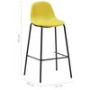 vidaXL 3-tlg. Bar-Set Stoff Gelb