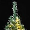 vidaXL K&uuml;nstlicher Weihnachtsbaum 300 LEDs & Kugeln Beschneit 210 cm
