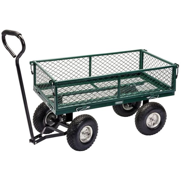 Draper Tools Gartenwagen Stahlgitter 86,5&times;46,5&times;21 cm Gr&uuml;n und Schwarz